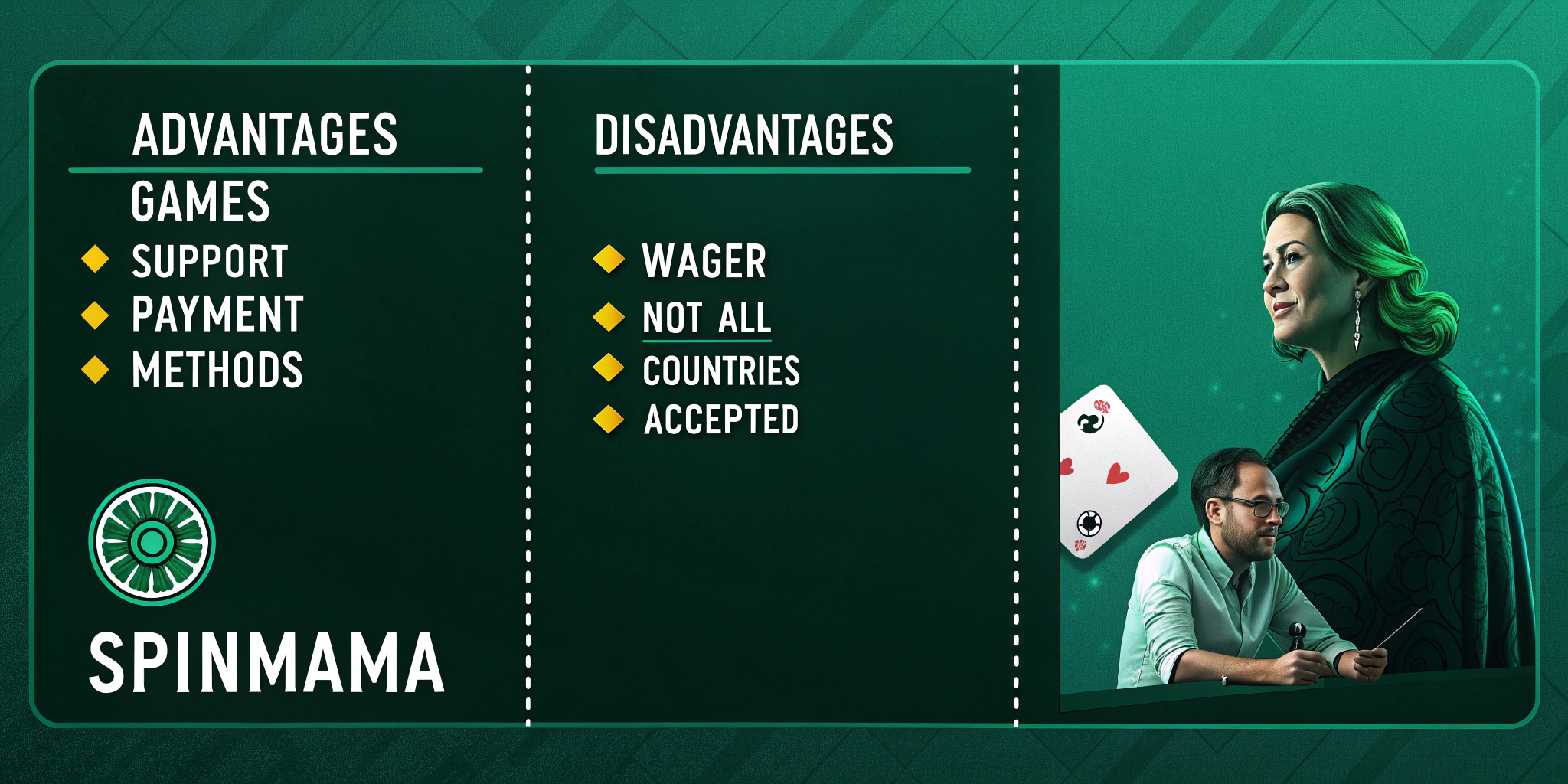 Avantages du casino Spinmama
